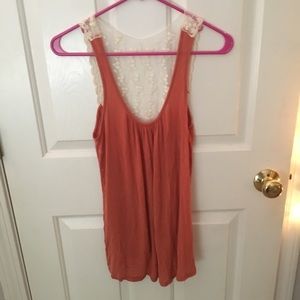 Lace-Back Tank Top
